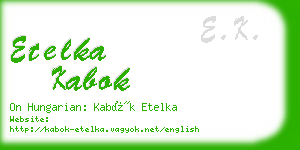 etelka kabok business card